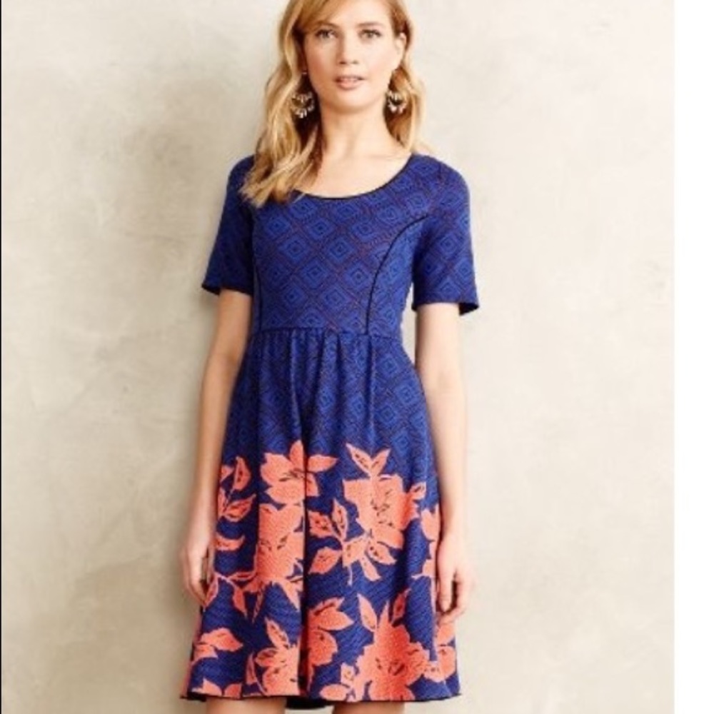 HD in Paris Anthro "Blue Blushed Bloom" Dress